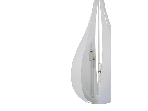Bali 5-Light Pendant in White Cashmere